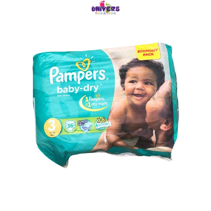 COUCHES PAMPERS N°3 - 36 PCS